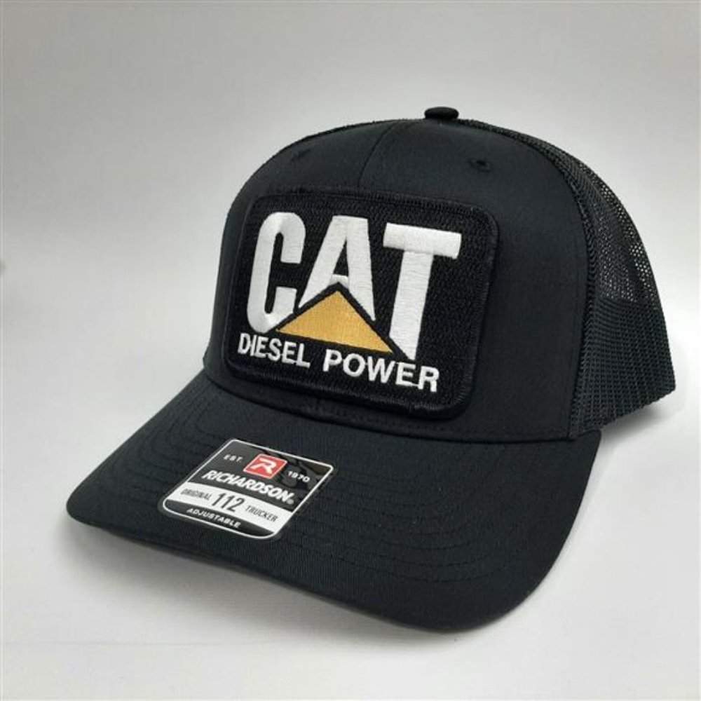 Retro Vintage Style Richardson 112 Trucker CAT Diesel Power Patch Tractor Hat - Picture 8 of 10
